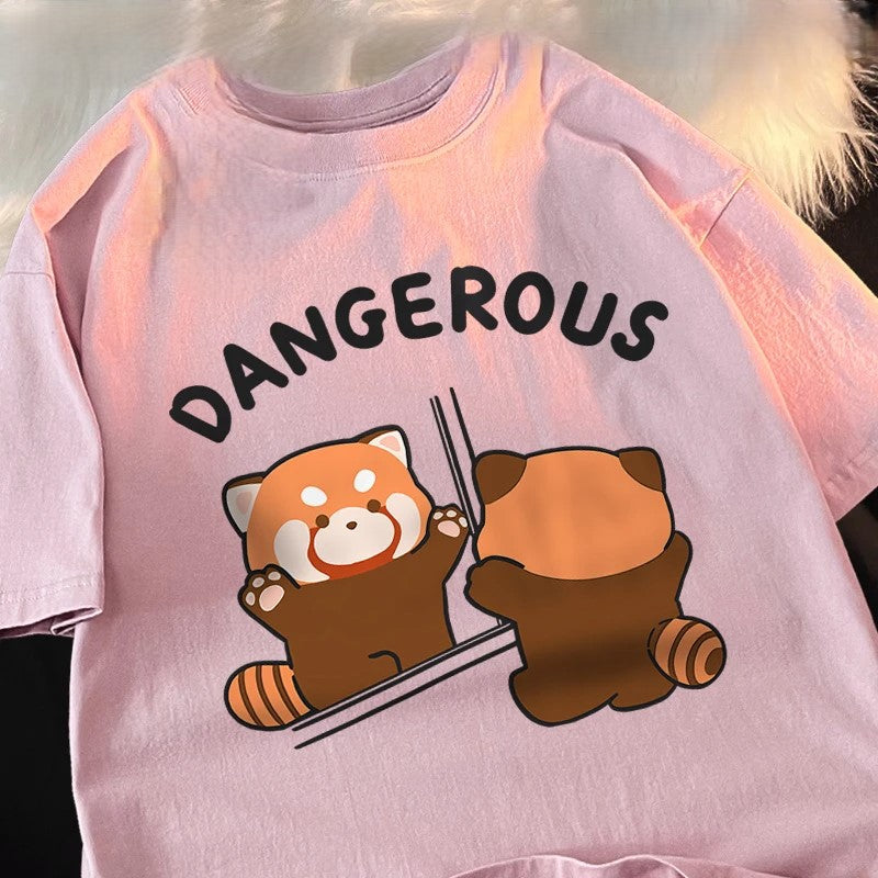 Dangerous Raccoon Looking In The Mirror T-Shirt - Image 3
