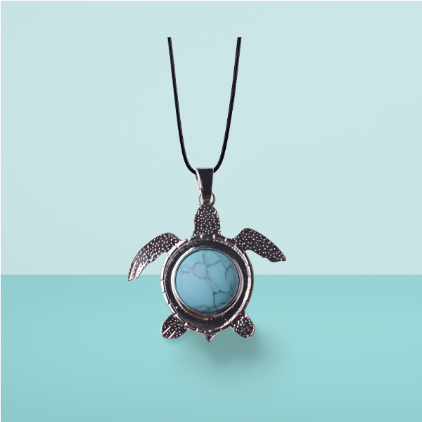 Sea Turtle Natural Stone Necklace - Image 0