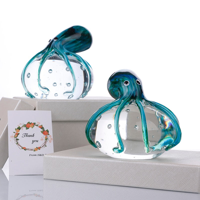 Handmade Colored Octopus Glass Ornament - Image 2