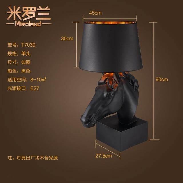 Horse Head Side Desk Lamp - Image 2