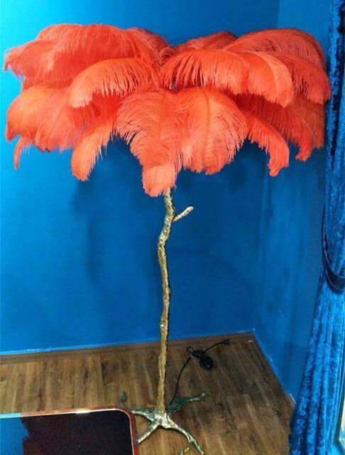 Icelandic Ostrich Feather Tree Lamp - Image 12