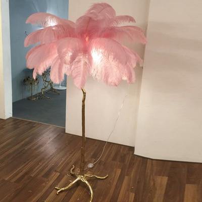 Icelandic Ostrich Feather Tree Lamp - Image 7