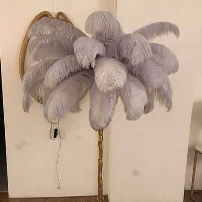 Icelandic Ostrich Feather Tree Lamp - Image 16