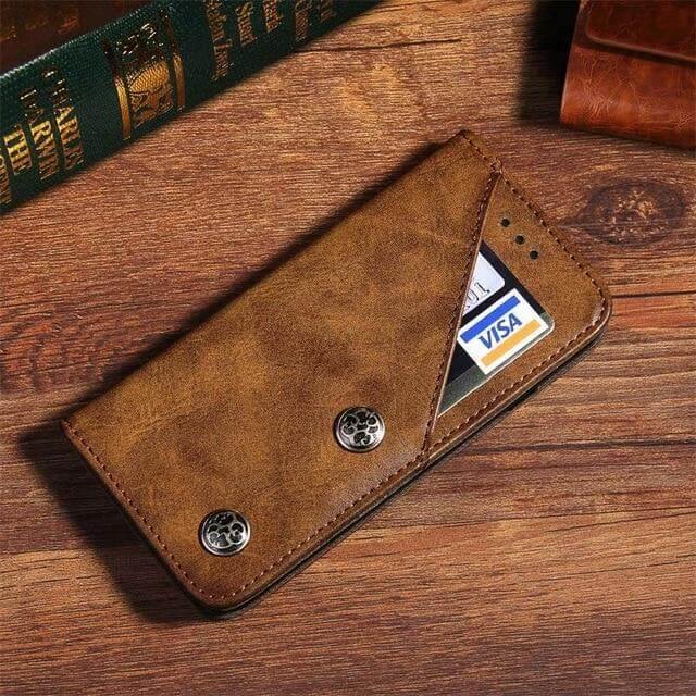 Retro Handmade Wallet Case for iPhone - Image 6