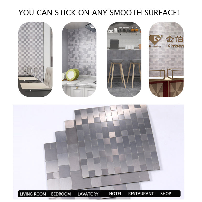 3D Metal Self Adhesive Brick Wall Stickers - Image 3