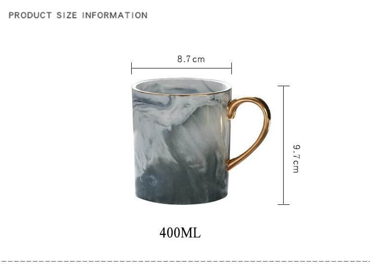 European Marble Porcelain Mug - Image 1