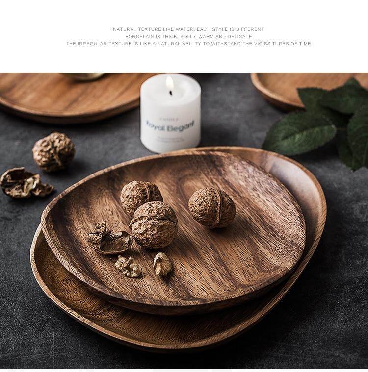 Irregular Natural Wood Plates - Image 3