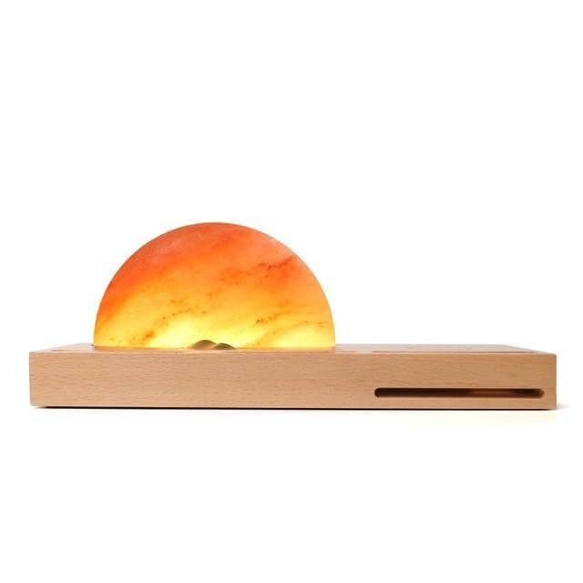 Sunrise Scene Himalayan Salt Led Lamp with Wireless Charger - Image 2