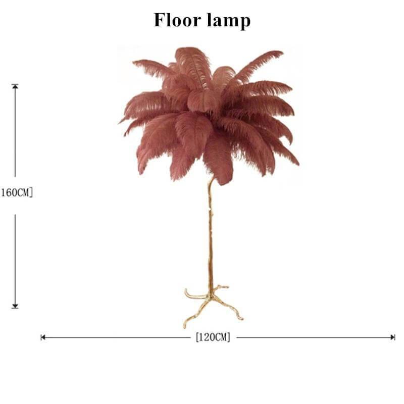 Icelandic Ostrich Feather Tree Lamp - Image 10