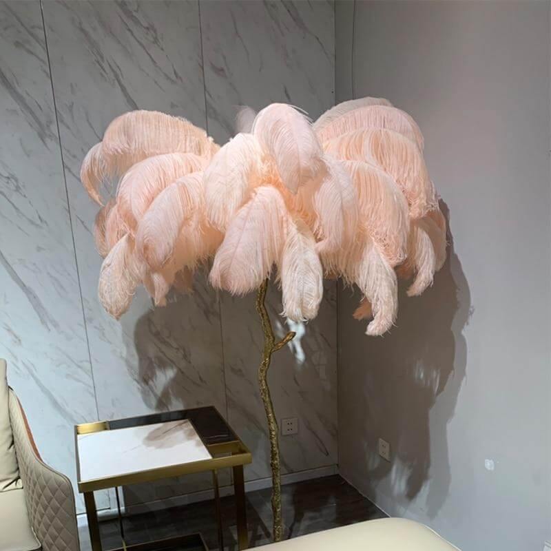 Icelandic Ostrich Feather Tree Lamp - Image 23