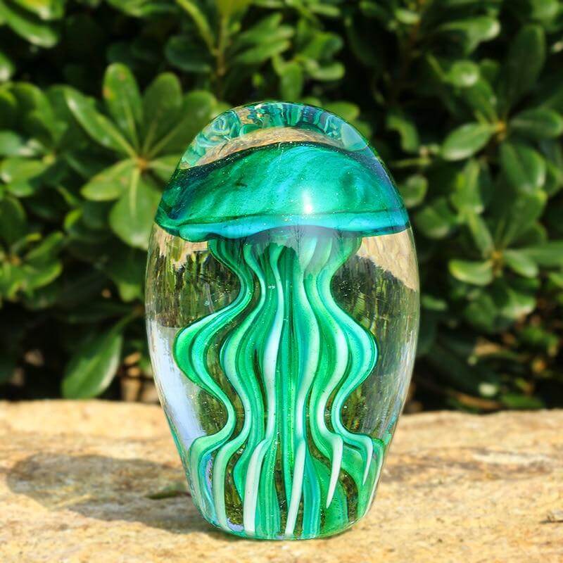 Jellyfish Hand Blown Glass Art Collectible - Image 1