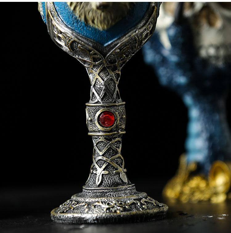 Stainless Steel Skull Gothic Goblet Cocktail Glass - Image 10