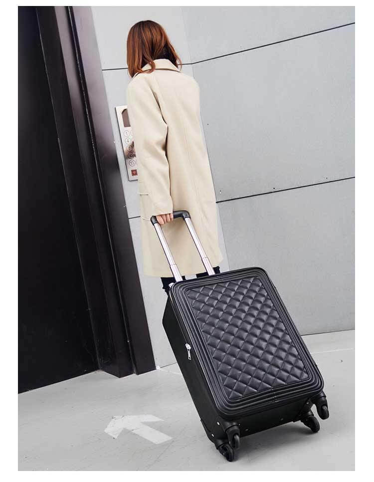 High Capacity Luxury Retro PU Leather Suitcases - Image 8