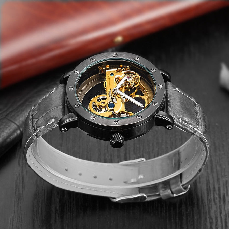 Relogios Elegant Transparent Mechanical Men Watch - Image 5