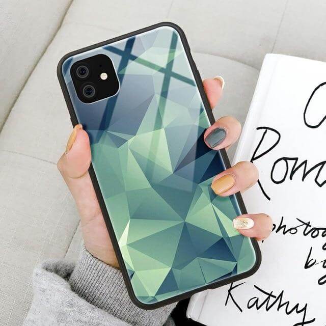 Tempered Glass Colorful Geometric iPhone Cases - Image 3