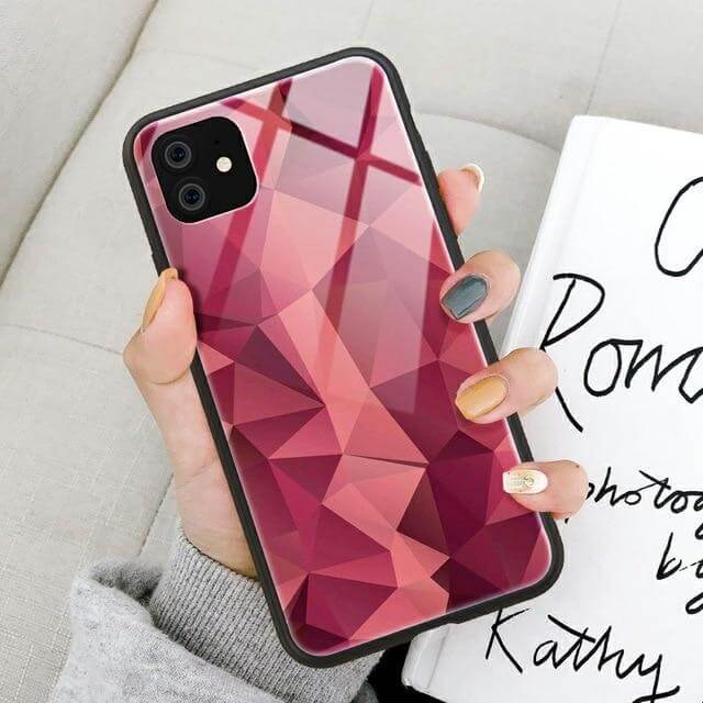 Tempered Glass Colorful Geometric iPhone Cases - Image 1