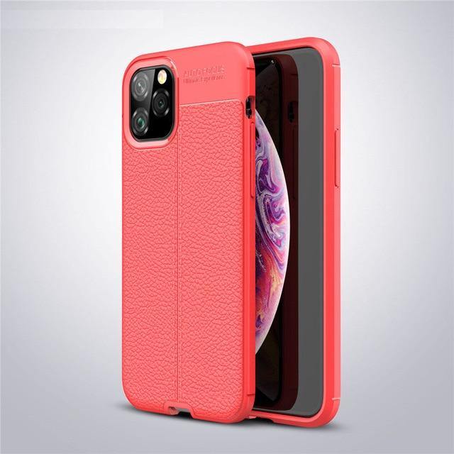 Business Style Leather iPhone 11 Case - Image 1