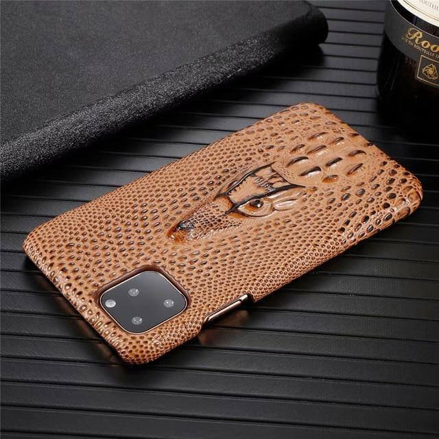 3D Snake Pattern Leather Iphone Cases - Image 1