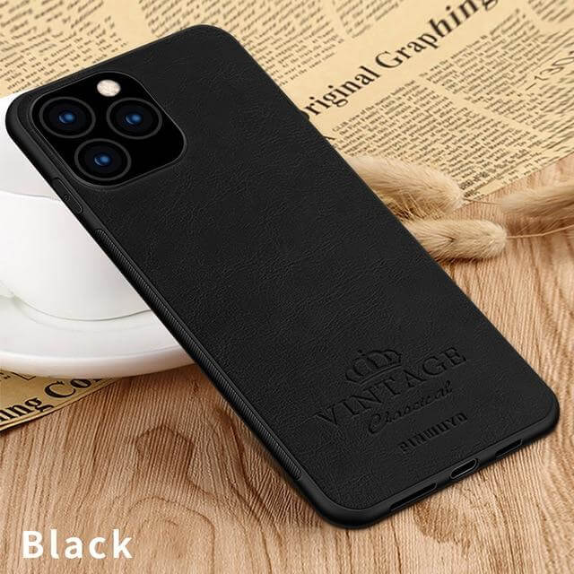 Retro Leather Soft Edge iPhone 11 Case - Image 3