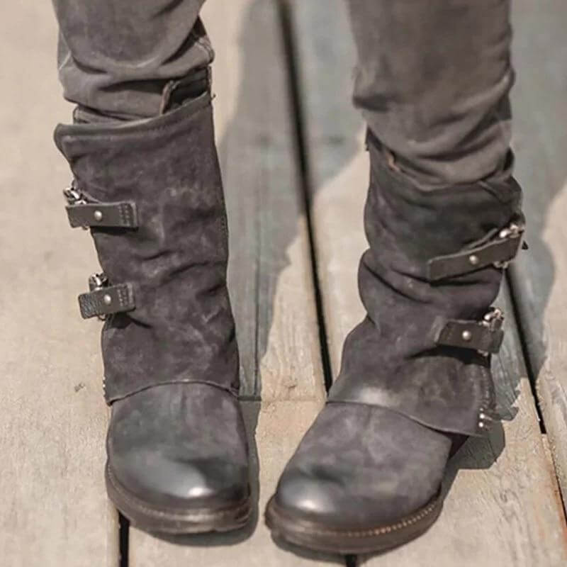 Punk Style Vintage Ankle Boots - Image 3