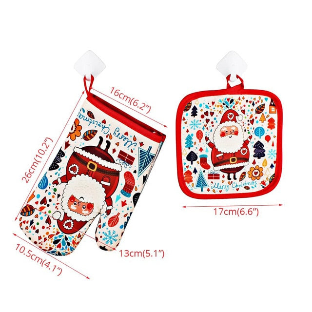 Heat Resistant Christmas Oven Mitts - Image 12