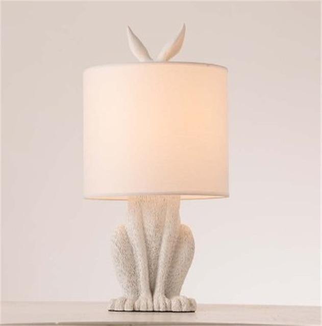 Modern Rabbit Fairytale Resin Table Lamp - Image 3