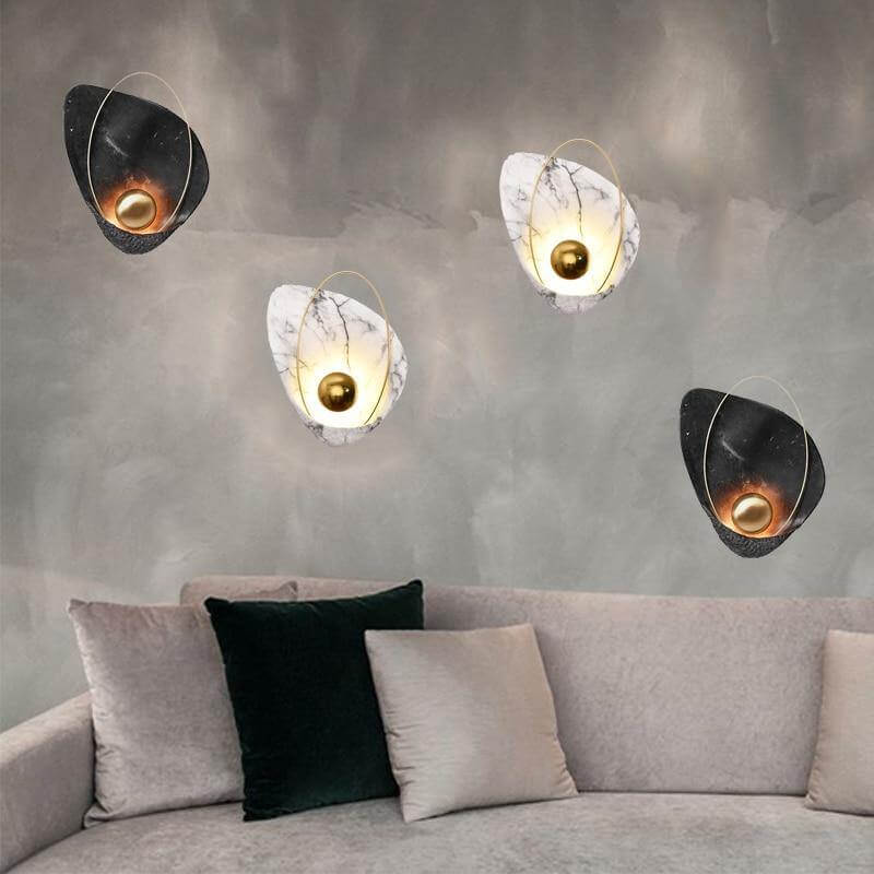 Modern Marble Shell Wall Lamp - Image 2