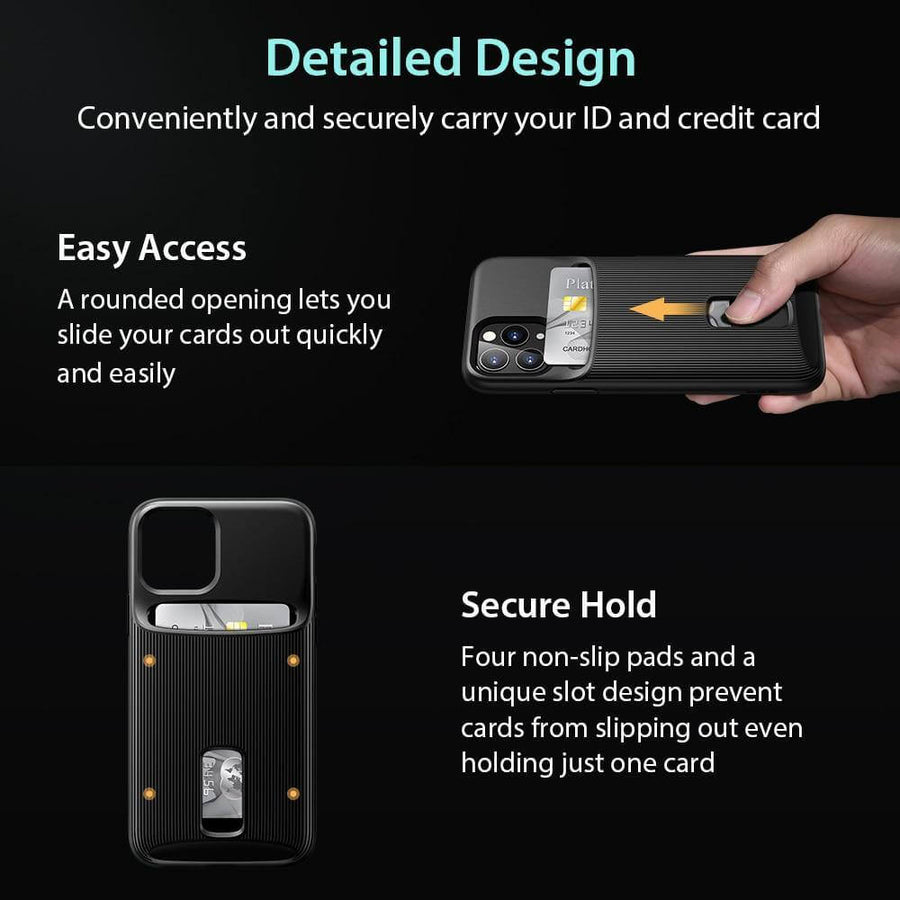 Business Style Protective iPhone Case with Cardholder - Image 10