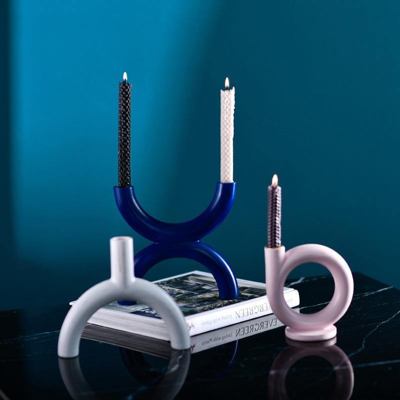 Colorful Abstract Candle Holder - Image 0