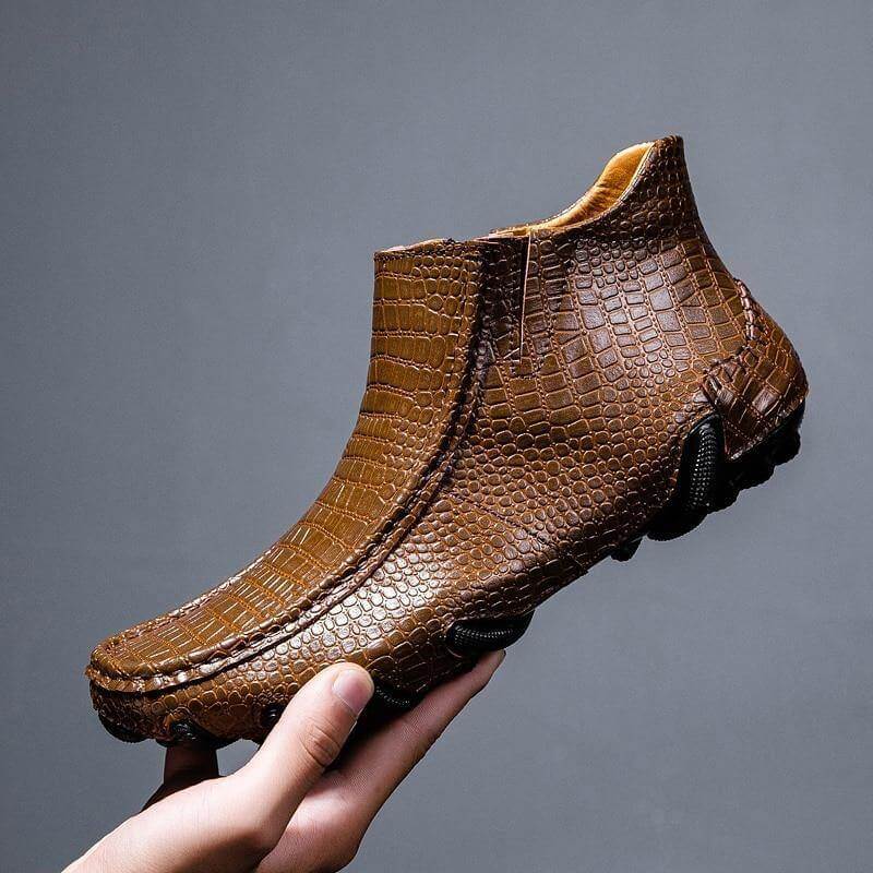 Leather Vintage Outdoor Fur Winter Ankle Boots - Image 11