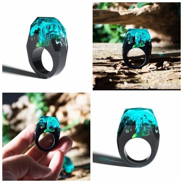 Handmade Colorful Wood Love Ring - Image 16