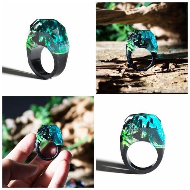 Handmade Colorful Wood Love Ring - Image 21
