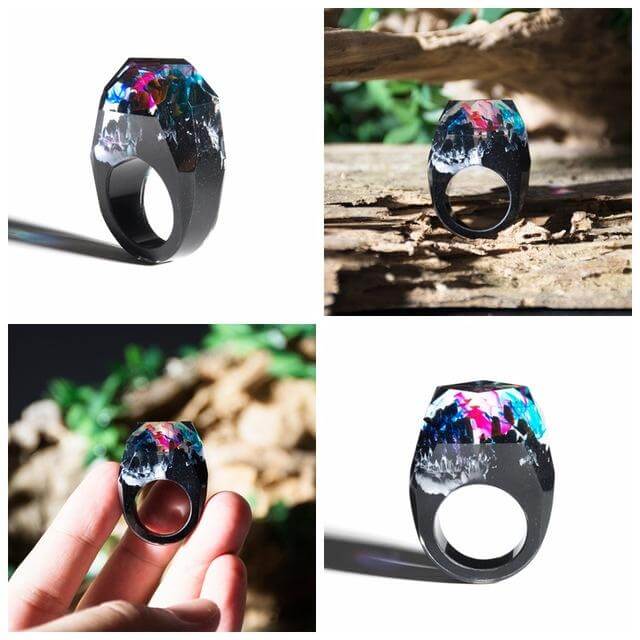 Handmade Colorful Wood Love Ring - Image 23