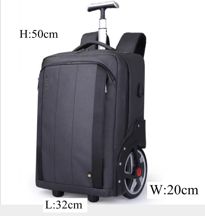 Men Business Travel Trolley Backpack - Image 10