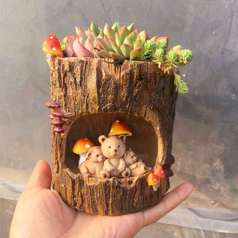 Creative Animal Life Resin Flower Pots - Image 4