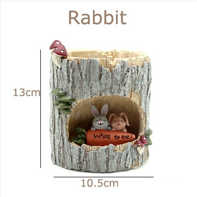 Creative Animal Life Resin Flower Pots - Image 9