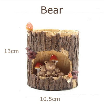 Creative Animal Life Resin Flower Pots - Image 7