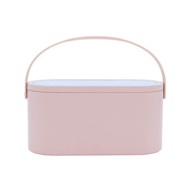 2 In 1 Cosmetic Storage Box with Led Light Mirror - Image 2
