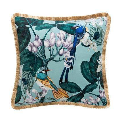 Antique Rainforest Chinese Art Velvet Pillowcase - Image 4