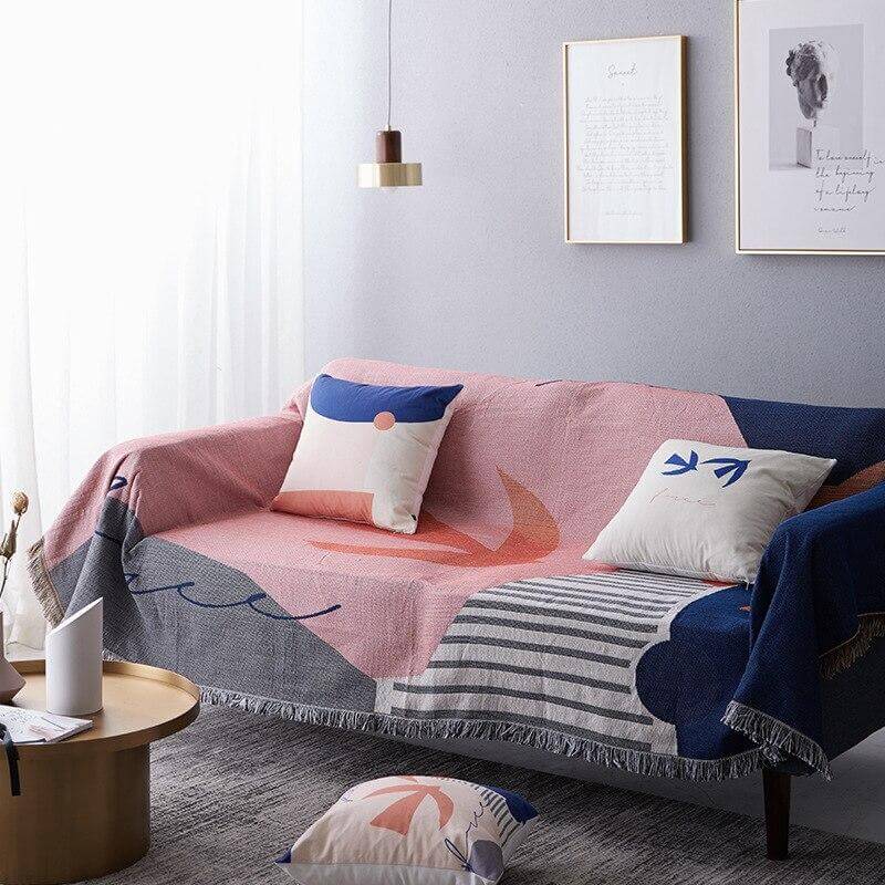 Nordic Geometric Throw Blankets - Image 0