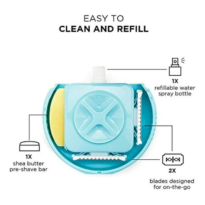 3in1 Mini Travel Safety Razor Hair Shaving Box - Image 1
