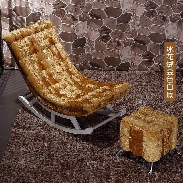 European High-end Luxury Rocking Rocking Lounge Chair - Image 7