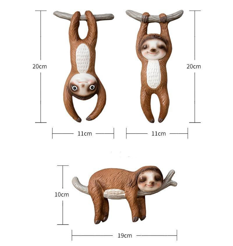 Sloth Animal Wall Hanging Sculpture - Image 7