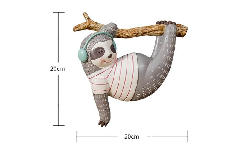 Sloth Animal Wall Hanging Sculpture - Image 6