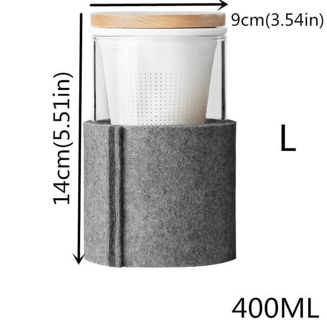 Creative Glass Tea Infuser with Wooden Lid - Image 10