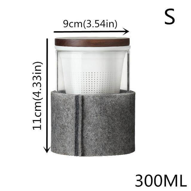 Creative Glass Tea Infuser with Wooden Lid - Image 4