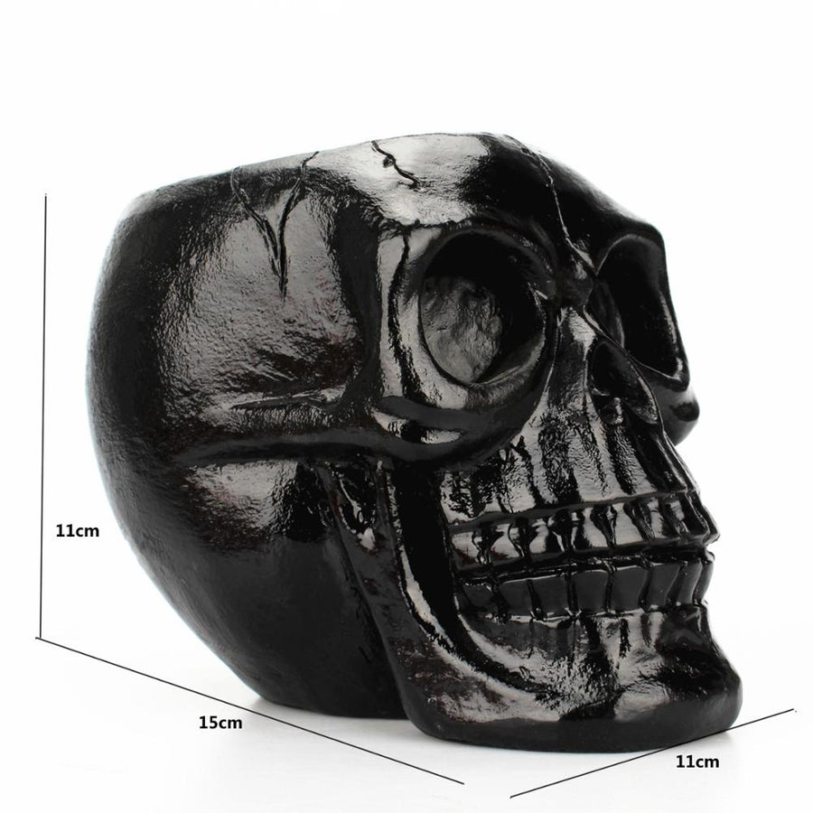 Resin Black Skull Makeup Organizer - Image 10