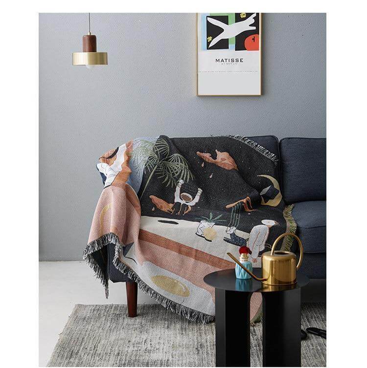 Nordic Geometric Throw Blankets - Image 4
