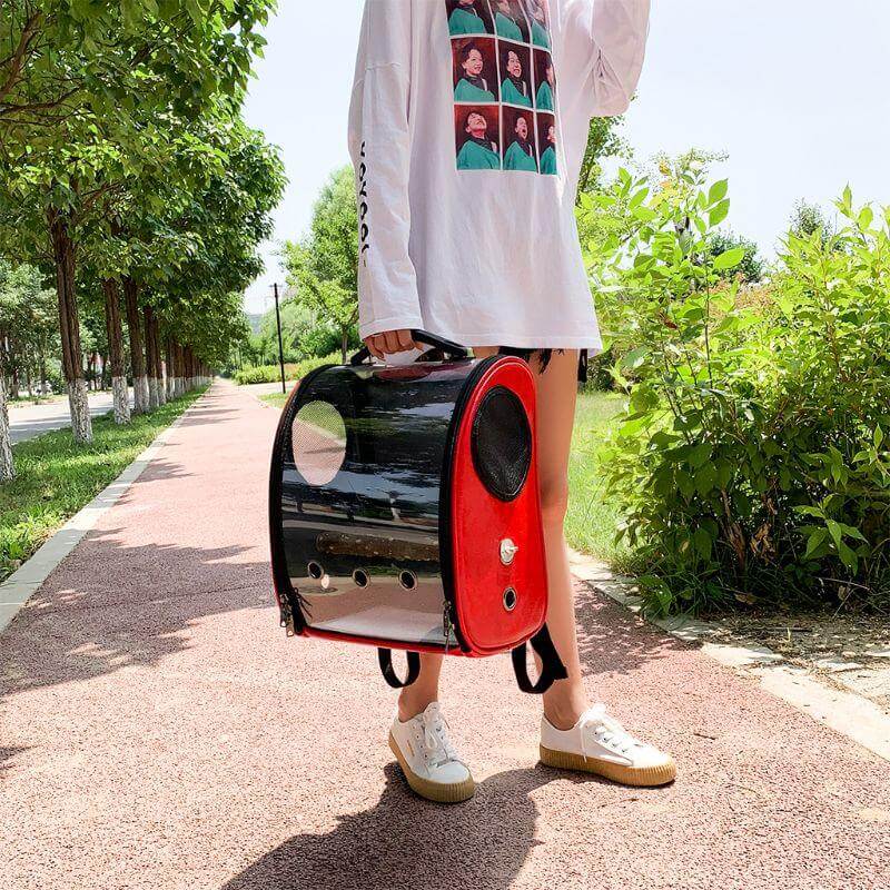 Space Capsule Bird Carrier Travel Birdcage Backpack - Image 3
