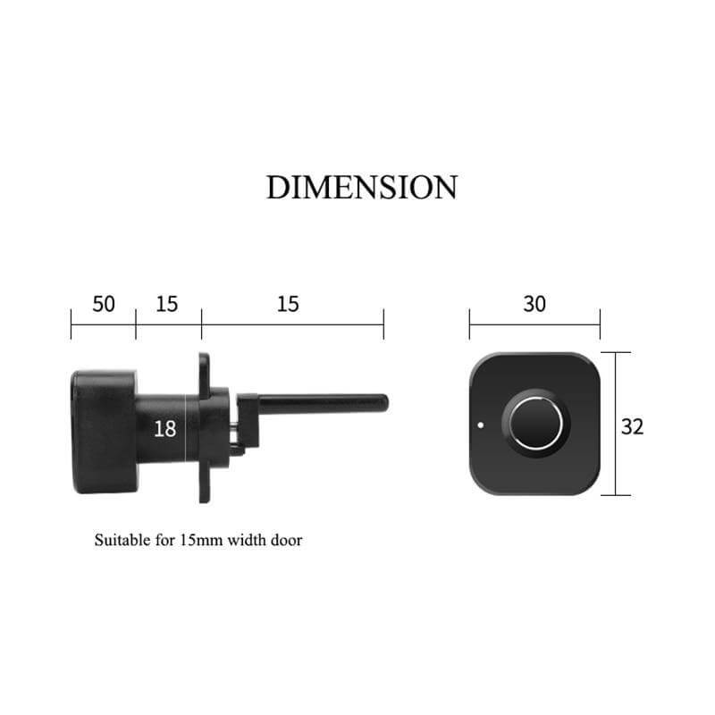 Smart Keyless Biometric Fingerprint Cabinet Lock - Image 2